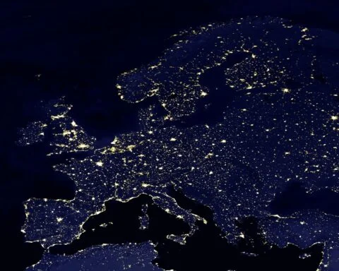 Satellietfoto van Europa