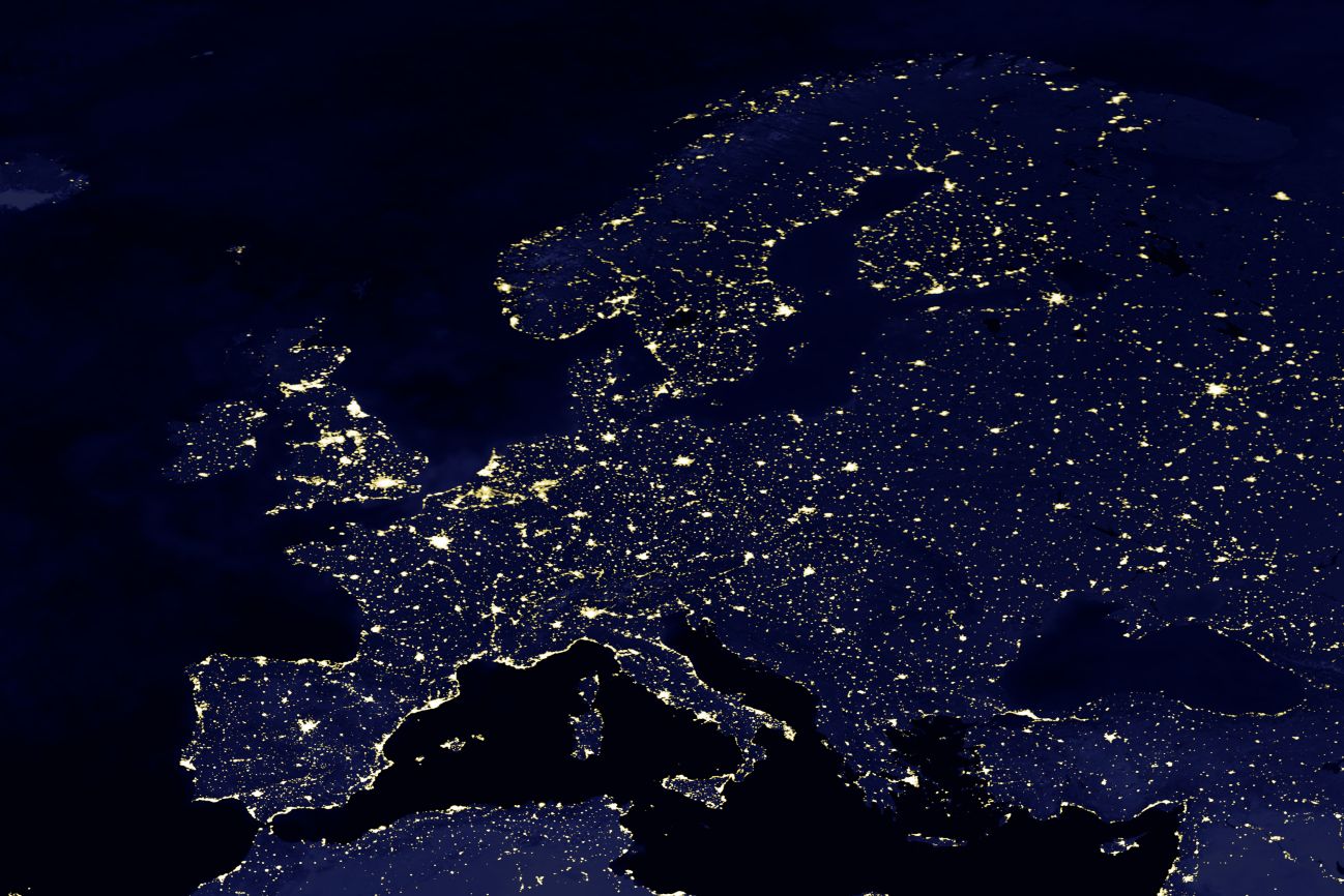 Satellietfoto van Europa