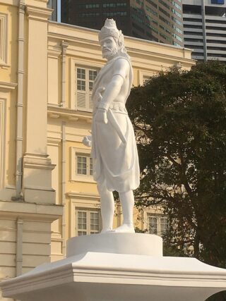 Standbeeld in Singapore van Sang Nila Utama