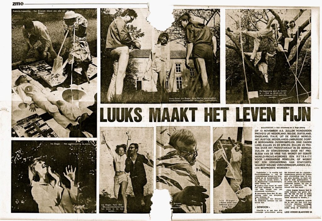 De Luuksbeweging geportretteerd in de Belgische krant De Standaard, november 1966