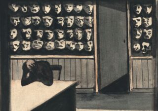 Detail van de tekening van Léon Spilliaert