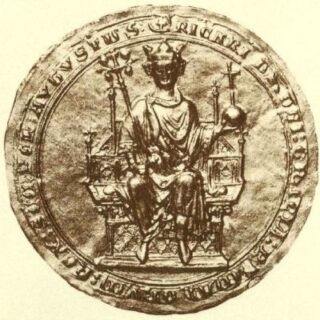Het koningszegel van Richard van Cornwall.