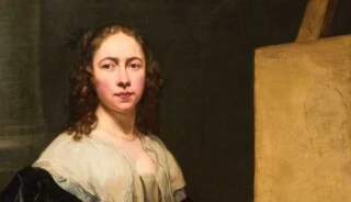 Zelfportret van Michaelina Wautier, detail