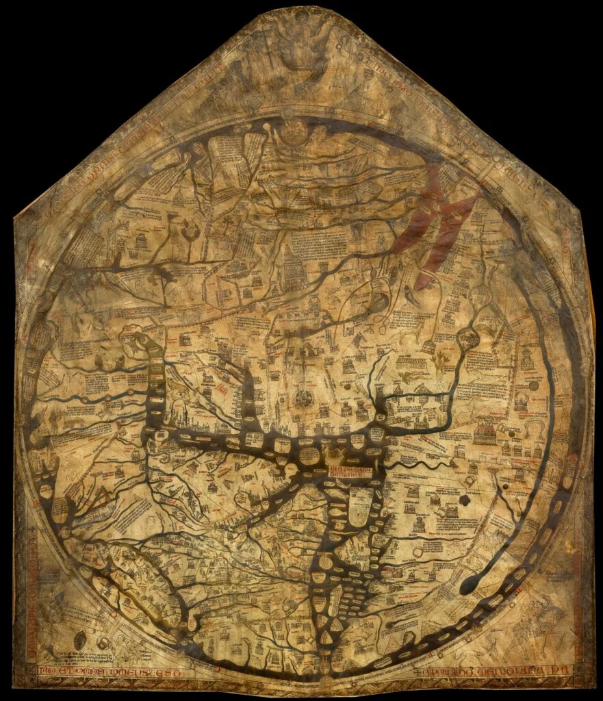 De volledige Hereford Mappa Mundi