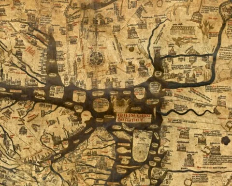 Hereford Mappa Mundi, detail