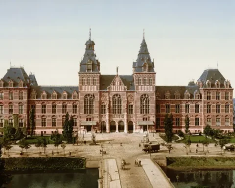 Het Rijksmuseum in Amsterdam, ca. 1895