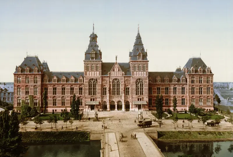 Het Rijksmuseum in Amsterdam, ca. 1895