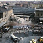 Ravage in Bologna tijdens de neofascistische bomaanslag van augustus 1980