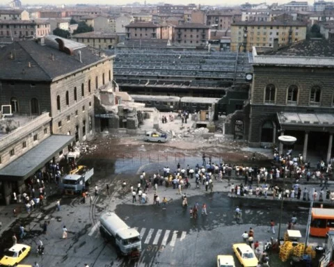 Ravage in Bologna tijdens de neofascistische bomaanslag van augustus 1980