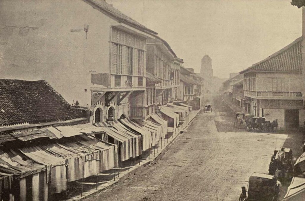 Straat in Manilla, ca. 1899