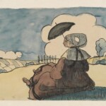 Emile Bernard, Bretonse vrouw met parasol, 1888