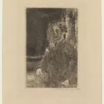 Ensor ets Mijn geskeletteerd portret, 1889