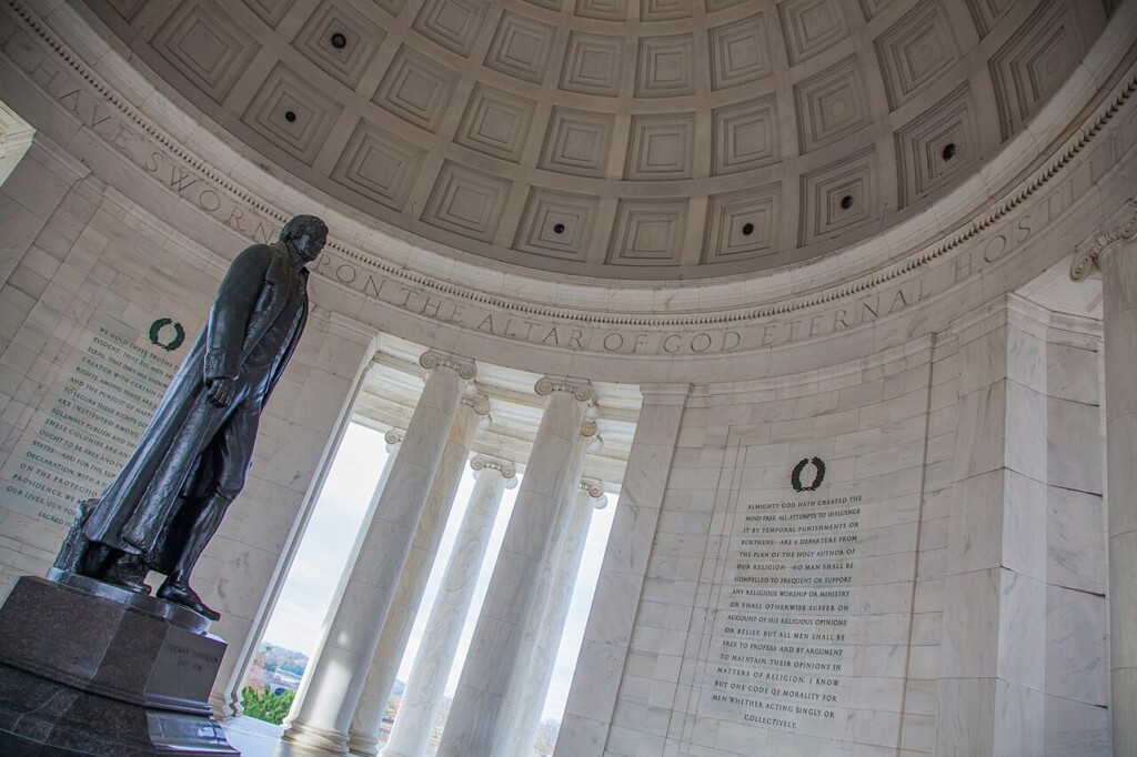 Jefferson Memorial Statue in Washington