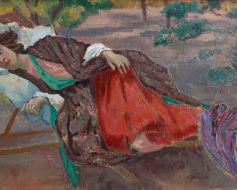 Roger Fry, Vanessa Bell in a Deckchair, 1911