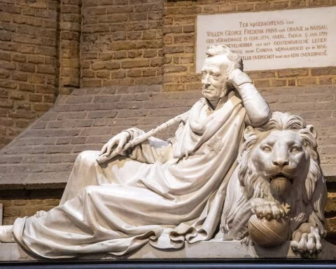 Grafmonument voor koning Willem I in de Nieuwe Kerk in Delft