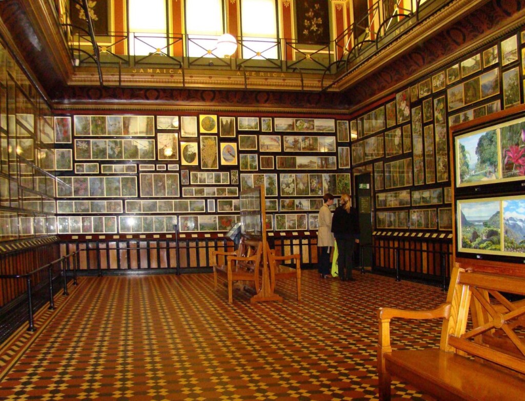 Schilderijen van Marianne North in het paviljoen van Kew Gardens 