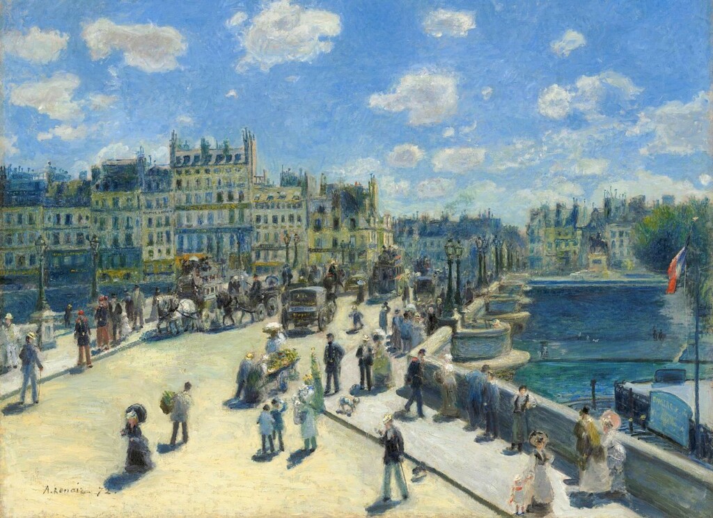 Pont Neuf in Parijs. Schilderij van Pierre-Auguste Renoir, 1872