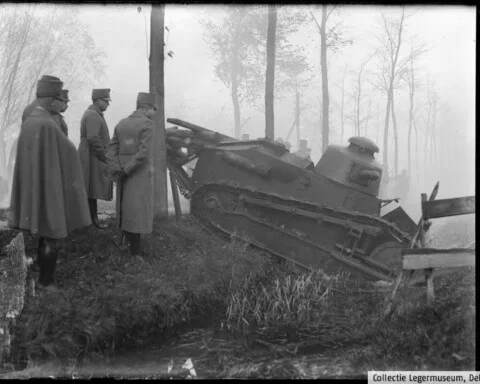 De Nederlandse tank tijdens een test