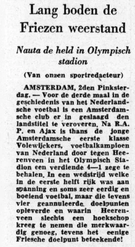 Bericht in 'Het nationale dagblad' van 30 mei 1944 