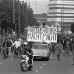 Demonstratie, havenstaking Rotterdam, 197