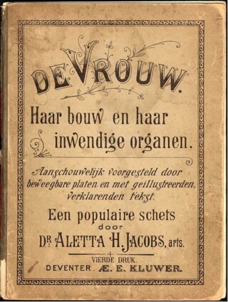 Boek van Aletta Jacobs over het vrouwelijk lichaam en "haar interne organen"