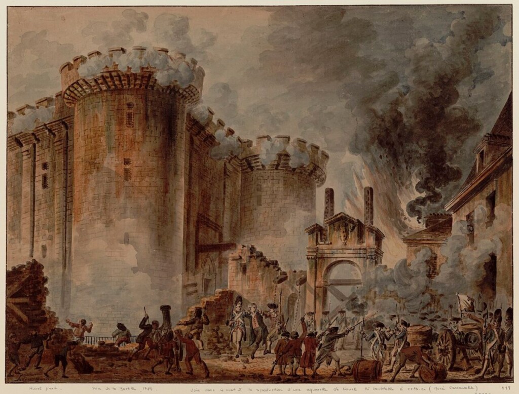 De bestorming van de Bastille, 1789 - Jean-Pierre Houël