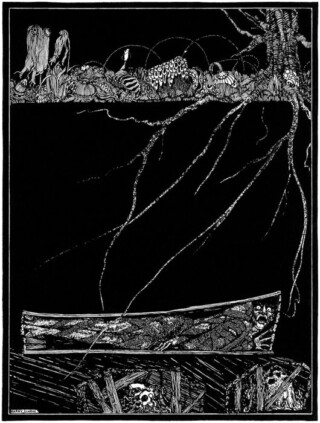 Illustratie uit 'The Premature Burial' - Harry Clarke, 1919