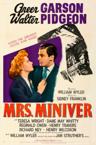 Mrs Miniver filmposter uit 1942