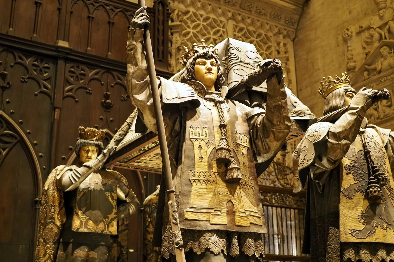 Tombe van Christoffel Columbus in de kathedraal van Sevilla