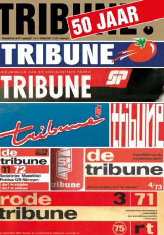 Omslag van de Tribune bij het vijftigjarig bestaan van het partijblad