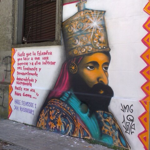 Haile Selassie, graffiti in Cordón, Montevideo, Uruguay