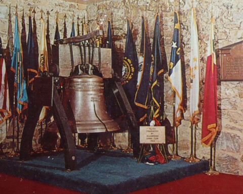 Replica van de Liberty Bell, gelegen in de kelder van Zion's Memorial Church, Allentown, Pennsylvania, 1962