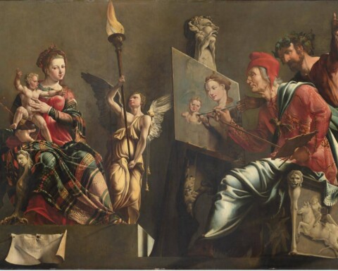 Maarten van Heemskerck, Lucas schildert de Madonna, 1532