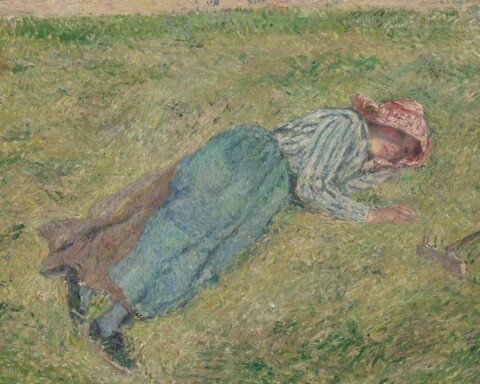 Camille Pissarro (1830-1903), Meisje in het gras, 1882