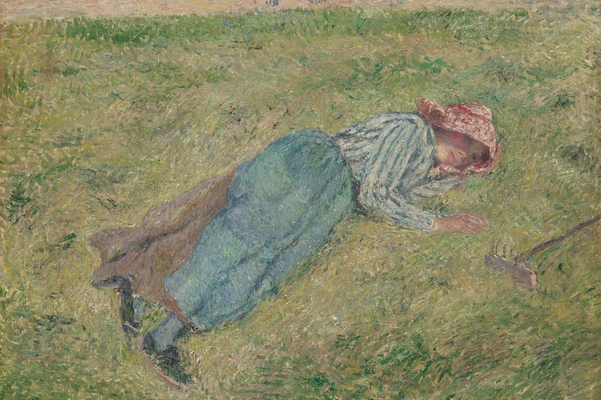 Camille Pissarro (1830-1903), Meisje in het gras, 1882