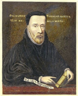 Portret uit 1836 van William Tyndale, die een groot deel van de bijbel vertaalde naar het Engels