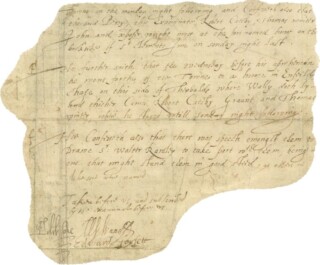 Deel van de bekentenis van Guy Fawkes