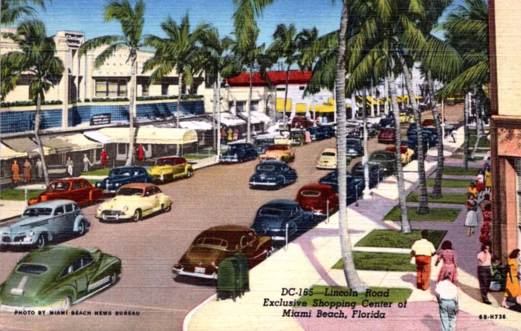 Winkelcentrum in Miami Beach, 1946