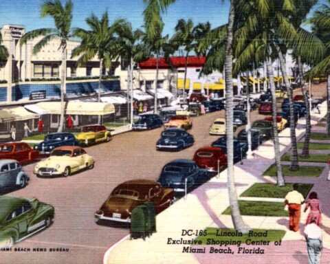 Winkelcentrum in Miami Beach, 1946