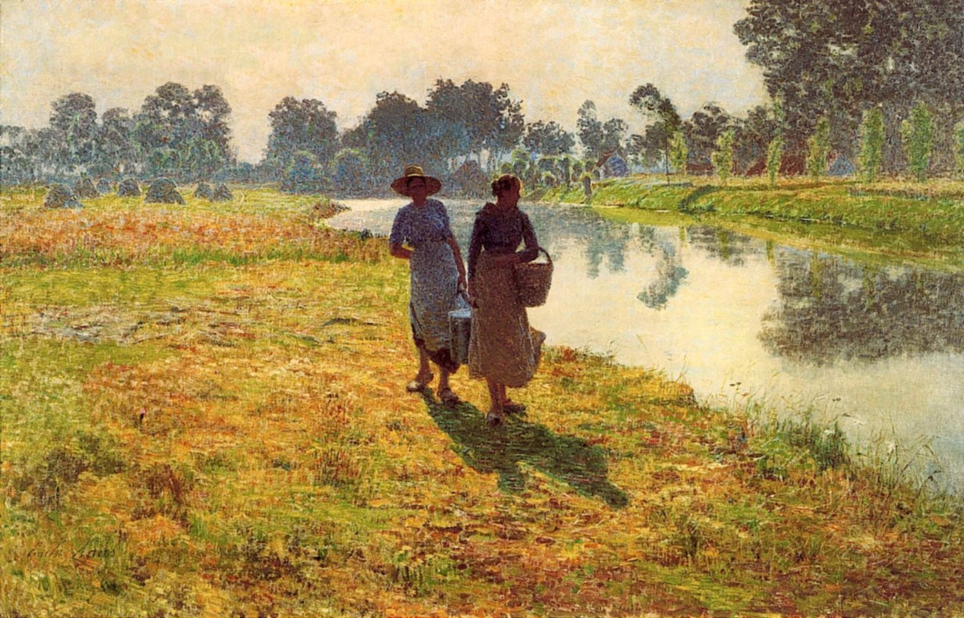 Jonge boerinnen aan de Leie - Emile Claus, 1924