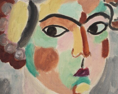 Detail van het ontdekte werk van Alexej von Jawlensky