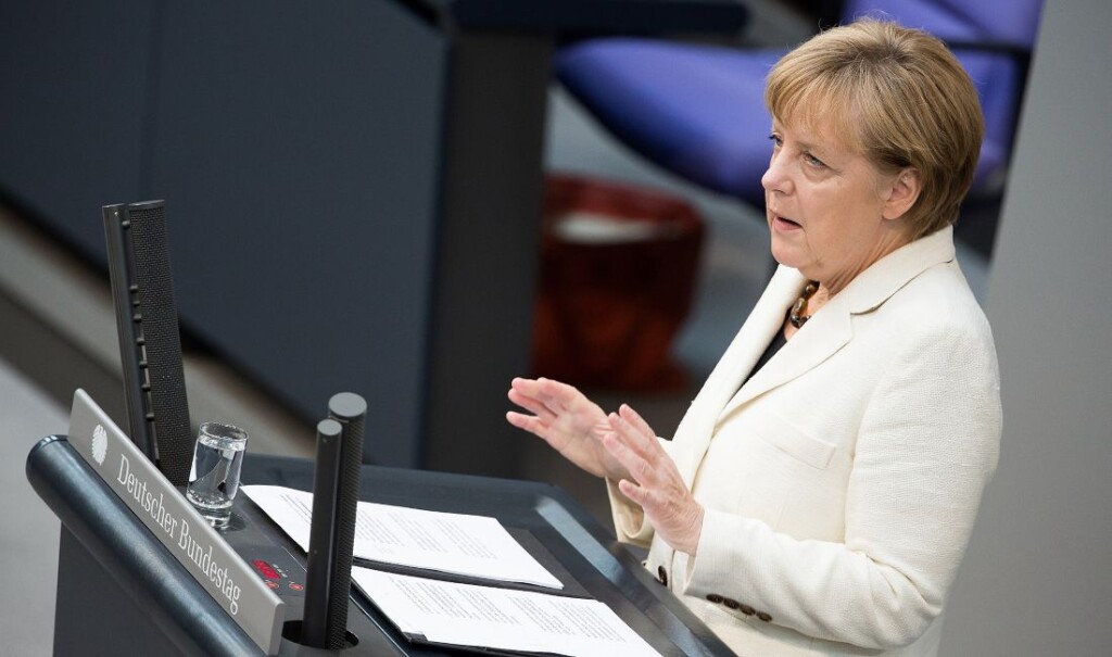 Angela Merkel in de Duitse Bondsdag, 2014