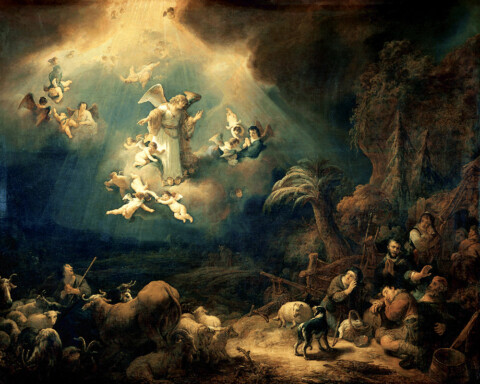 Gloria in excelsis Deo - Aankondiging aan de herders - Govert Flinck, 1639