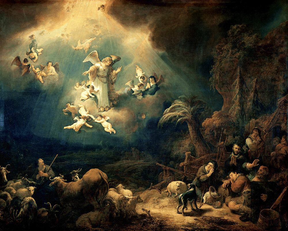 Gloria in excelsis Deo - Aankondiging aan de herders - Govert Flinck, 1639