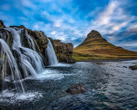 Watervallen op IJsland