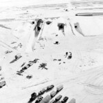 Luchtfoto van Camp Century op Groenland