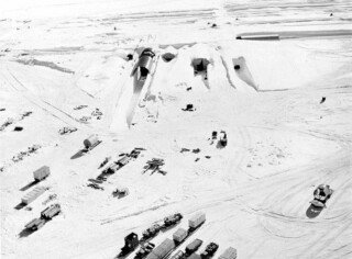 Luchtfoto van Camp Century op Groenland