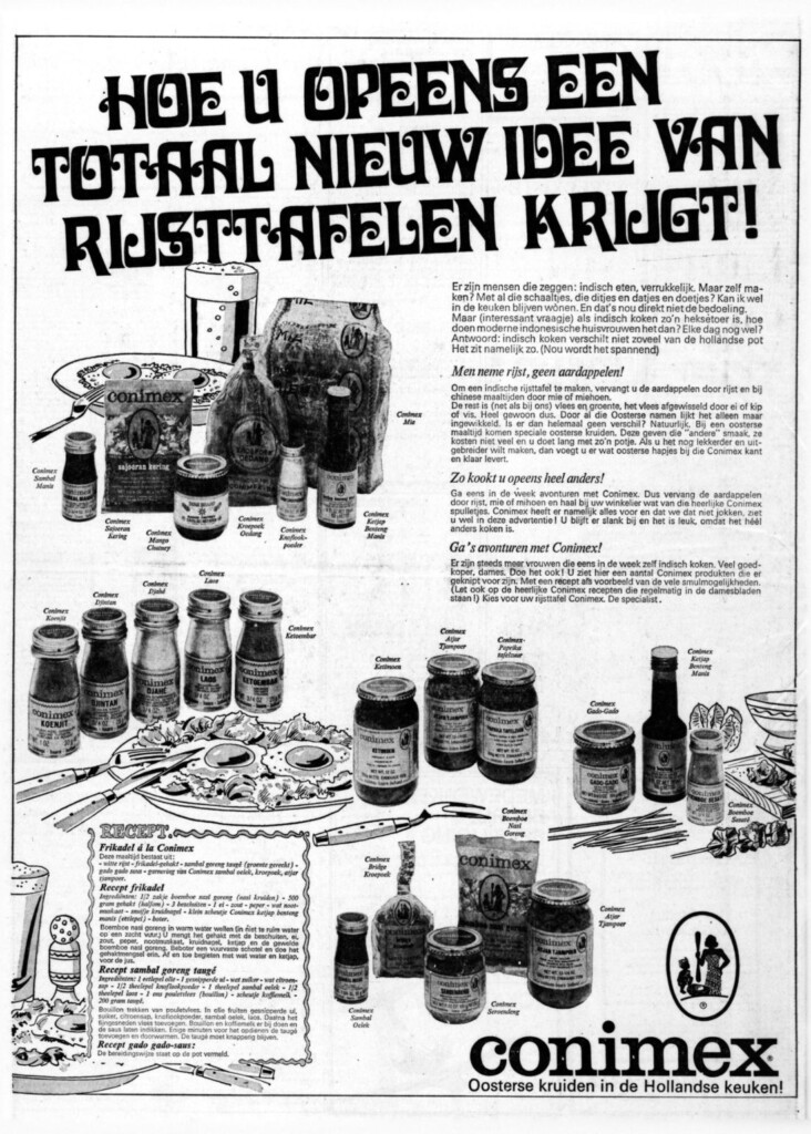 Conimex-advertentie in De Telegraaf van 19 mei 1971