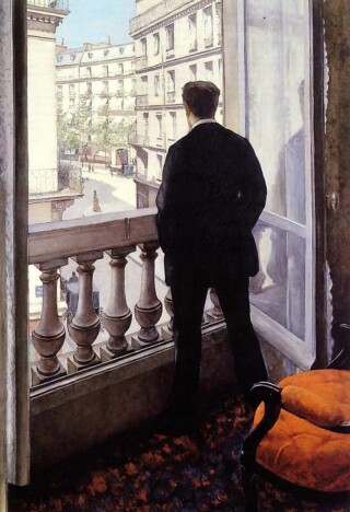 Jeune homme à la fenêtre - Gustave Caillebotte, 1875