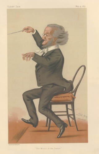 Karikatuur van Richard Wagner in Vanity Fair, 1877.